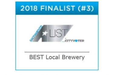 2018 Finalist for BEST Local Brewery